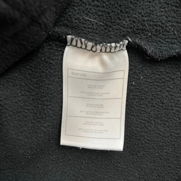 Vintage Bebe Fleece Jacket Womens Medium Black Sport Track Casual Full Zip y2k - Picture 6 of 10